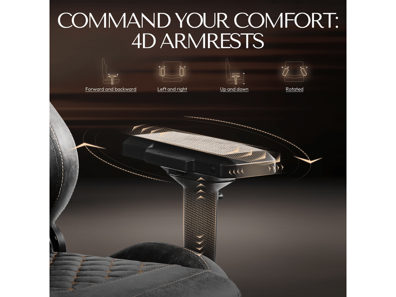  Fauteuil de bureau et gaming ergonomique – modèle large – fonction chauffage et massage – soutien lombaire – accoudoirs – repose-pieds – gris  - Conforama D