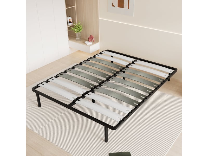  Sommier à lattes 140x190cm sur 6 pieds inclus pour lit 2 places  - Conforama E
