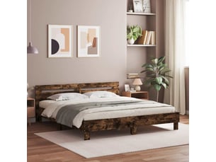 Lit 2 places 200x200 cm coloris marron