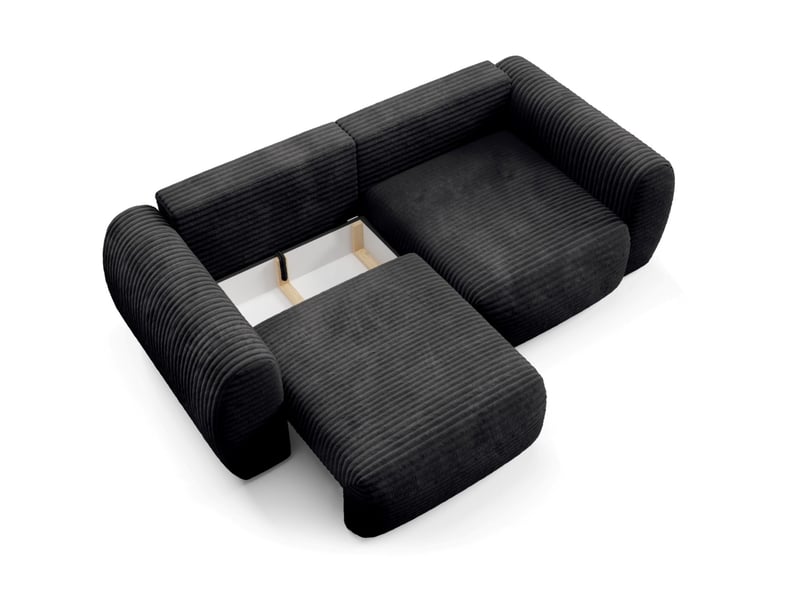  Canapé convertible premium cloud noir  - Conforama D