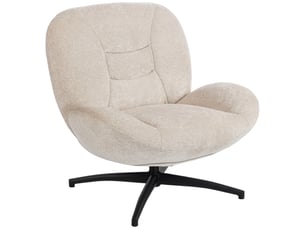 Fauteuil fixe pivotant <strong>PANGIVO</strong> <strong></strong> Tissu blanc