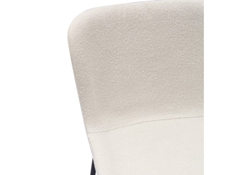  Chaises de salle à manger modernes – dossier haut arrondi, revêtement en tissu, pieds métal – 3 coloris – lot de 2  - Conforama D