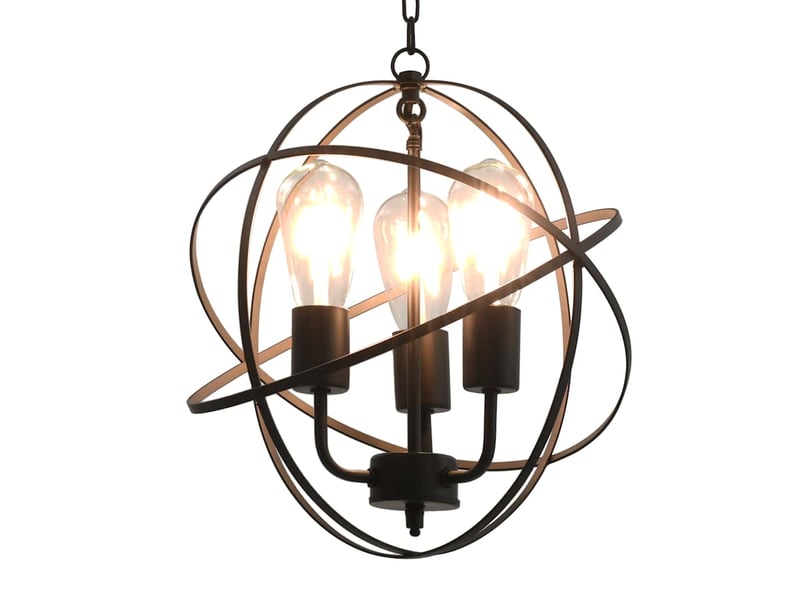  Lampe suspendue, suspension luminaire noir sphère 3 ampoules e27  - Conforama B