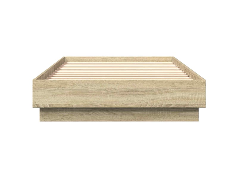  Lit simple- lit adulte -  cadre de lit au sol chêne sonoma 80 x 200 cm bois d'ingénierie  - Conforama C