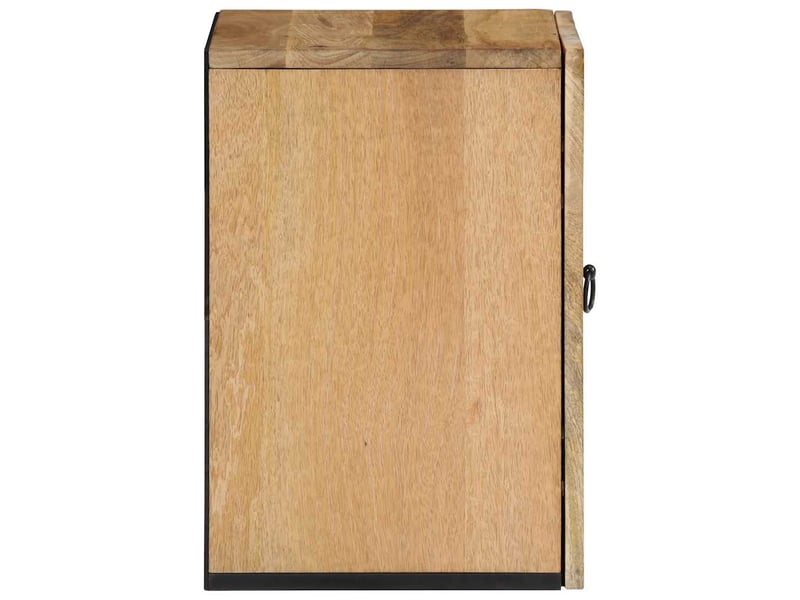  Armoire de salle de bain, meuble de rangement murale 38x33x48cm bois massif manguier  - Conforama D