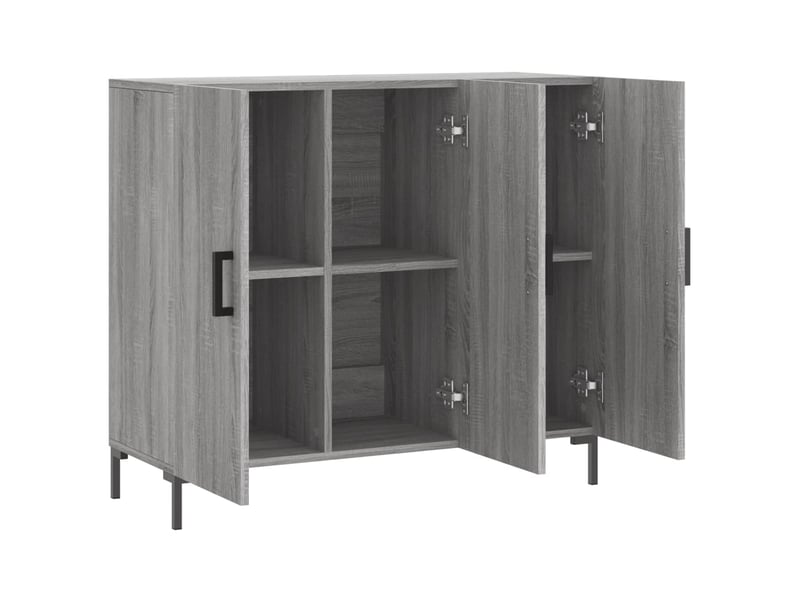  Buffet - bahut - meuble de rangement sonoma gris 90x34x80 cm bois d'ingénierie  - Conforama E