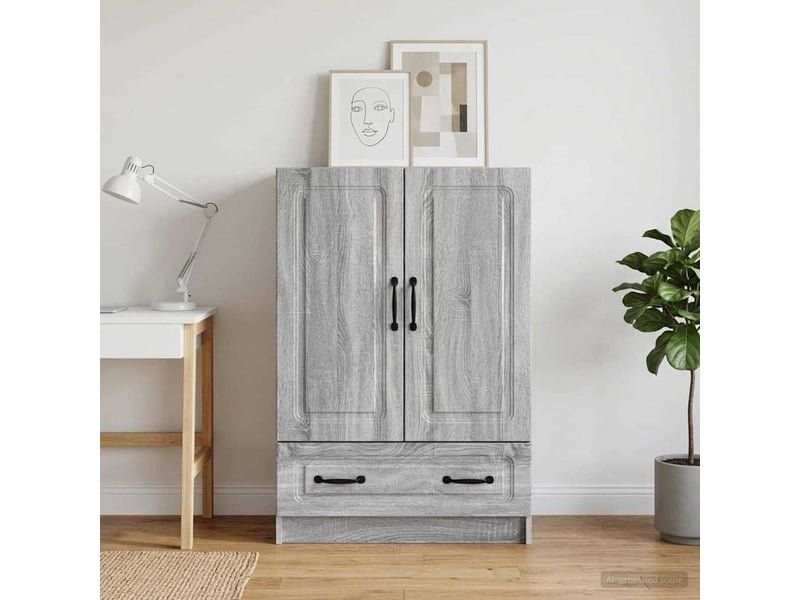  Buffet - bahut - meuble de rangement sonoma gris 66 x 34,5 x 92 cm bois d'ingénierie  - Conforama C