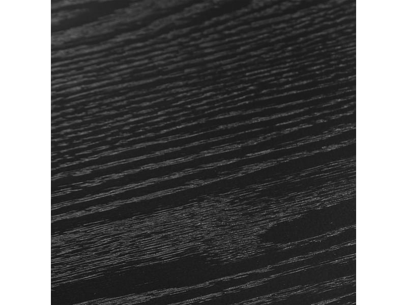  Table à manger triangulaire bois d'hévéa placage chêne 6 places noir - ninon  - Conforama E