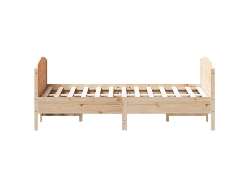  Lit double- lit adulte -  cadre de lit sans matelas 120x190 cm bois de pin massif  - Conforama D