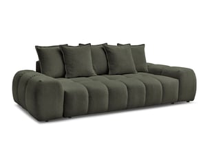 Canapé droit fixe BOBOCHIC EVEREST 3 places Tissu vert