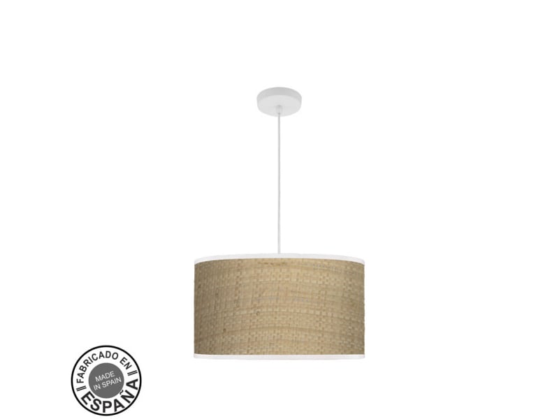  Suspension fabrilamp moda blanc canisse clair 2 x e27 ø 40 cm 212494061 - Conforama A