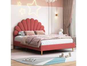 Lit 2 places 140x200 cm SHOPENTRA   coloris rouge