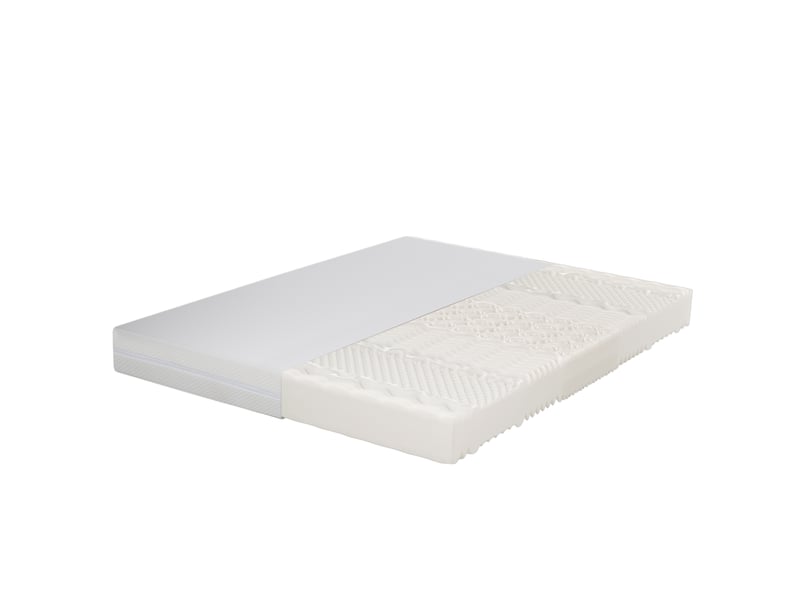  Matelas 160x200 cm mousse froide 7 zones ergonomiques, épaisseur 20 cm, housse zippée lavable, poignées transport.  - Conforama A