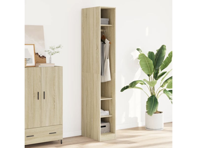  Garde-robe, armoire de rangement chêne sonoma 30x50x200 cm bois d'ingénierie shl2251  - Conforama B