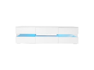 Meuble tv coloris blanc 160 cm <strong>ZOVIRA</strong>  <strong></strong>