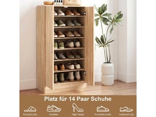 Meuble à chaussures 14 paire(s)  <strong></strong>  <strong></strong> coloris bois clair
