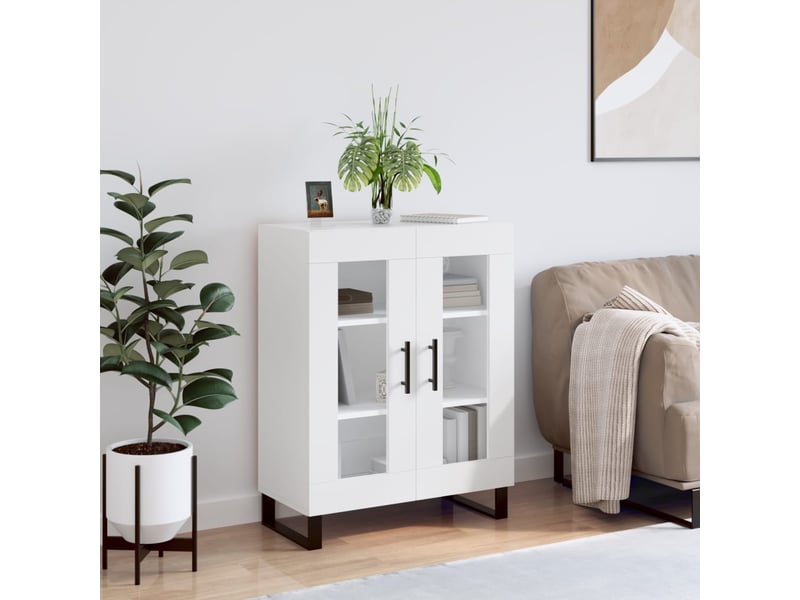  Buffet - bahut - meuble de rangement blanc 69,5x34x90 cm bois d'ingénierie  - Conforama B