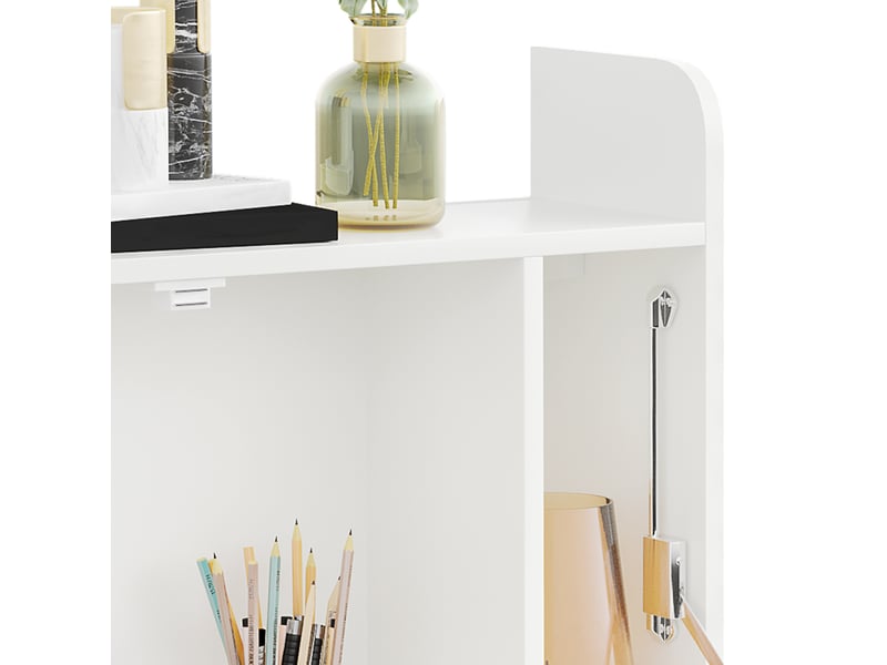  Bureau suspendu table murale table d'ordinateur murale et tablette rabattable 77 x 20 x 51 cm - avec rangements  - Conforama W