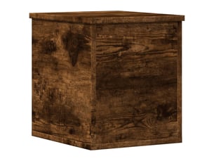 Boîte de rangement, coffre de rangement chêne fumé 30x35x35 cm bois d'ingénierie