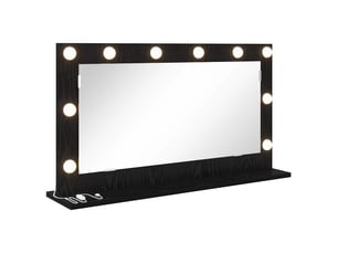 Miroir rectangulaire à fixer coloris noir <strong></strong> <strong></strong> - 80 cm x 45 cm