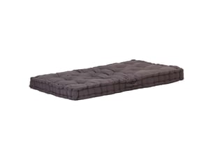Coussin de plancher de palette, coussin d'assise coton 120x80x10 cm anthracite cf55517