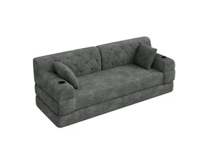 Banquette lit clic clac couchage Occasionnel <strong>SANS MARQUE</strong> <strong>HFSN-1278DG</strong> gris