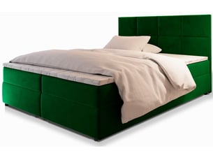 Lit avec rangement 180x200 cm <strong>MASSENO</strong> <strong></strong> coloris vert