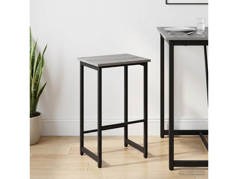  Tabouret de bar, chaise de bar sonoma gris 40x32x74 cm bois d'ingénierie shl62349  - Conforama B