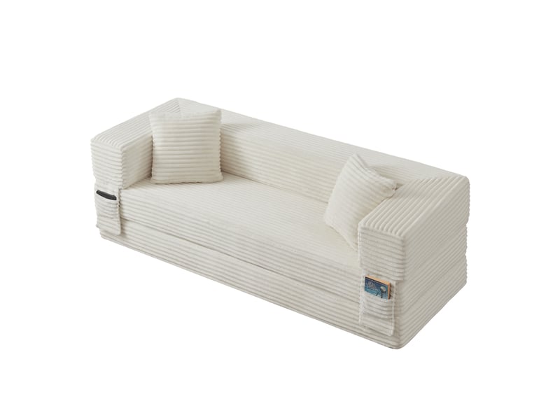  Canapé convertible, canapé-lit, design moderne, en velours tricoté, mobilier pour espace de vie, pour salon et séjour  - Conforama R