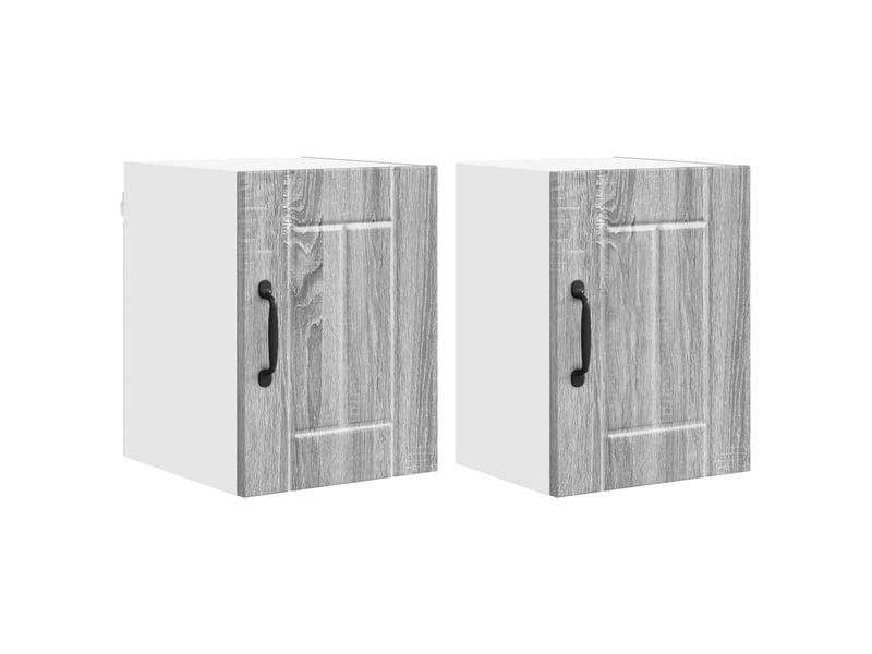  Meuble mural de cuisine | armoire de cuisine 2 pcs sonoma gris bois d'ingénierie shl7760  - Conforama A
