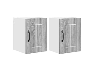 Meuble mural de cuisine | armoire de cuisine 2 pcs sonoma gris bois d'ingénierie shl7760