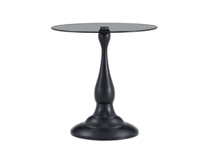Table basse rond(e) coloris noir MEUBLIV - 50 cmx50 cm