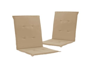 Lot de 2 coussins de chaise de jardin 100% polyester beige 100 x 50 x 3 cm dec021692