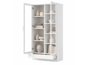 Vitrine coloris blanc <strong>VIVRYN</strong> <strong></strong> - 40 cmx160 cm