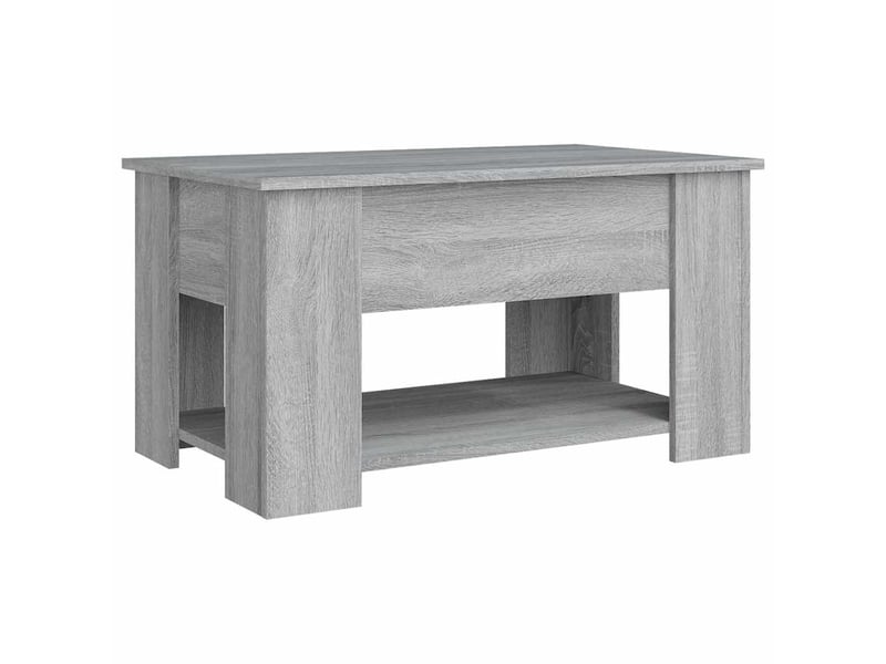  Table basse rectangulaire | table de salon sonoma gris 79x49x41 cm bois d'ingénierie shl9614  - Conforama D