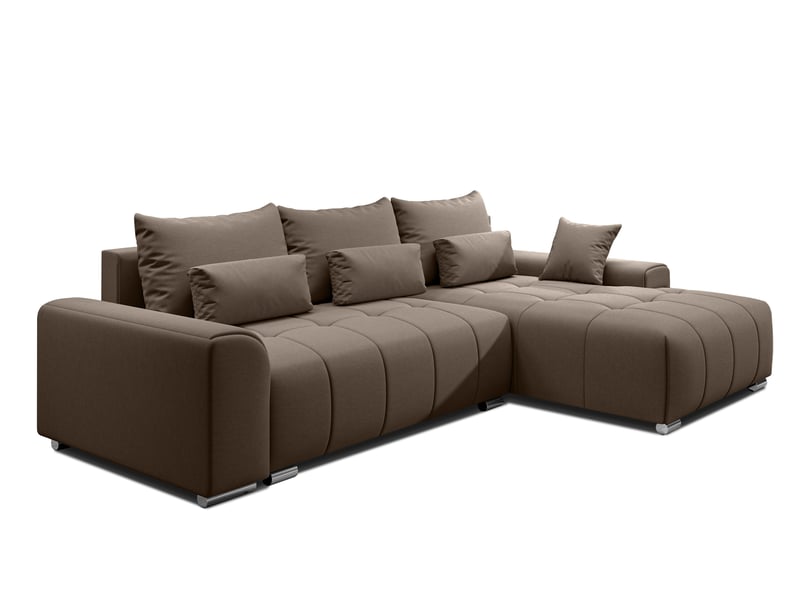 Canapé d’angle rivolli 260 cm marron convertible avec coffre Rivolli - Conforama A