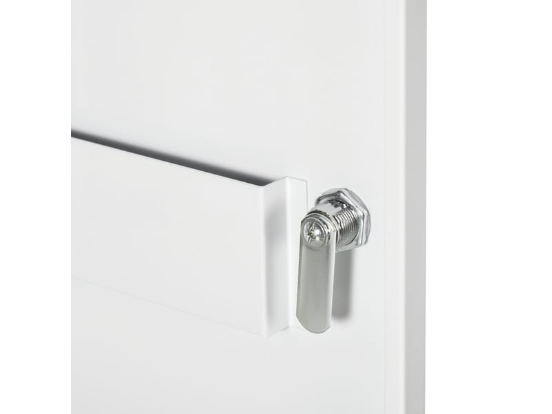  Armoire à pharmacie murale 40 x 15 x 53,5 cm – blanche – verrouillable, 3 compartiments intérieurs  - Conforama D