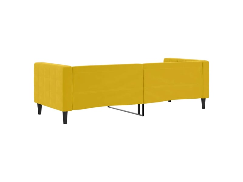  Lit simple- lit adulte -  lit de repos sans matelas jaune 80x200 cm velours  - Conforama D
