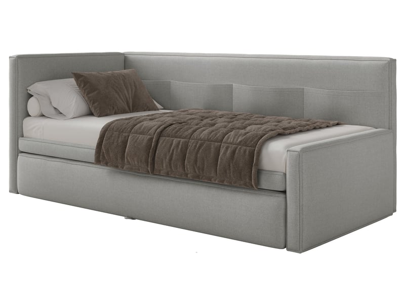 Selsey nesmi - lit rembourré - 90x200 cm - gris clair Nesmi - Conforama D