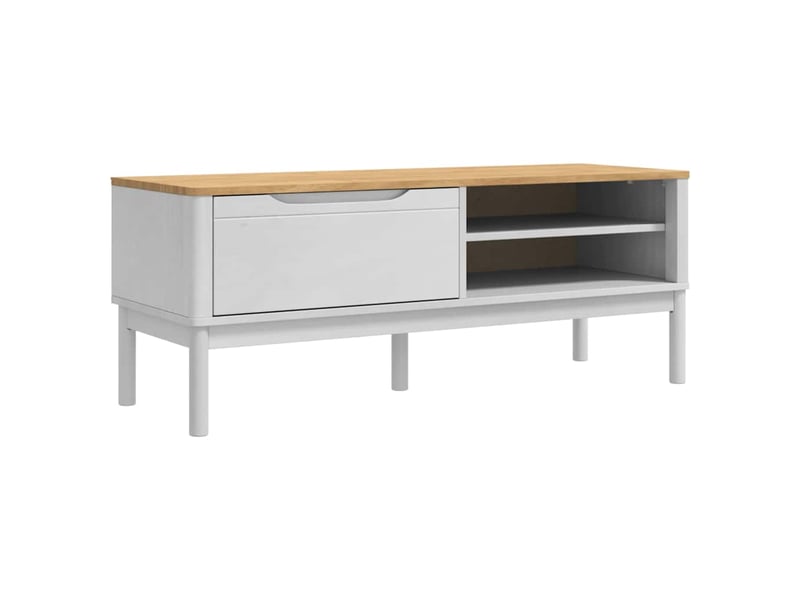  Banc de couloir, banc de rangement floro blanc 115x40x45 cm bois de pin massif  - Conforama A