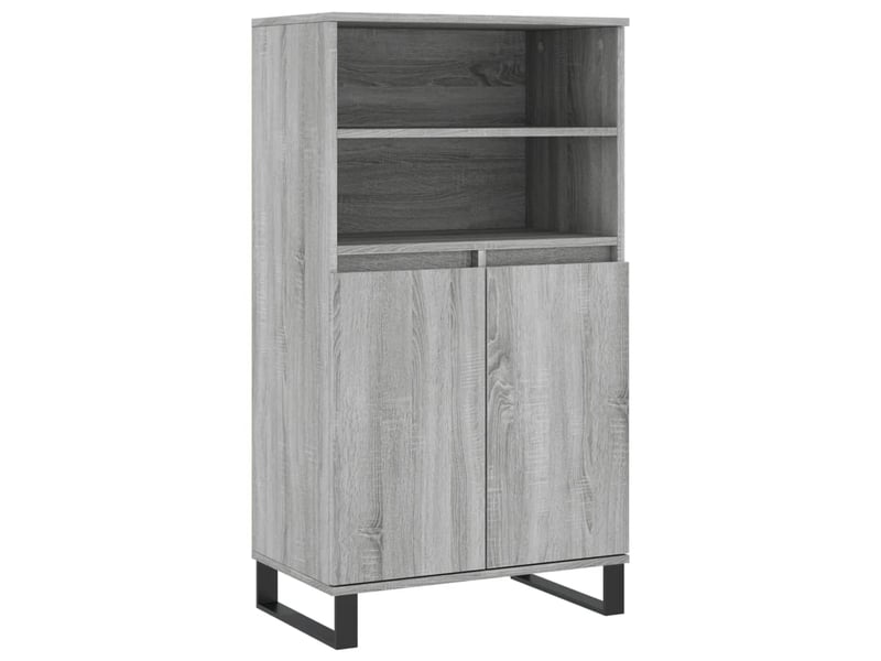  Buffet haut - bahut - meuble de rangement sonoma gris 60x36x110 cm bois d'ingénierie  - Conforama A
