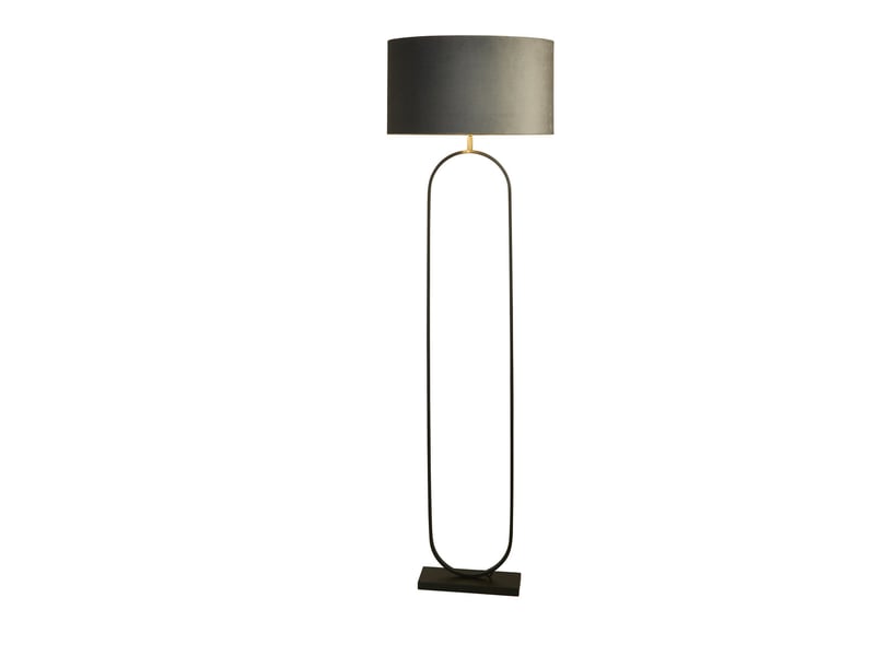 Searchlight modish lampadaire, noir, abat-jour gris foncé, 1 x e27  - Conforama C