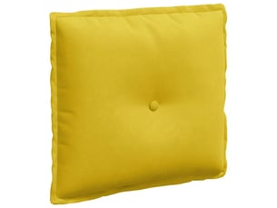 Coussin de dos, coussin de dossier jaune 50 x 45 cm tissu en velours côtelé cf54761