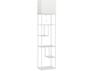 Lampe sur pied avec étagères 40x29x171 cm – blanc – intensité et température de couleur réglables