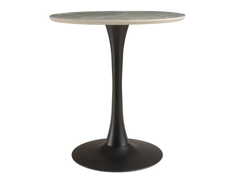  Icare - ensemble n°3: table bistrot d70cm en céramique marbré vert  - Conforama D