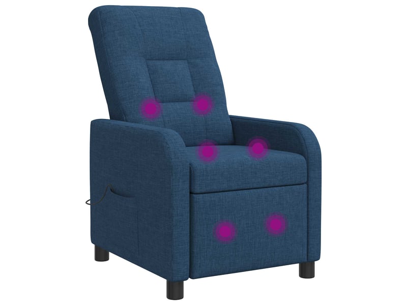 Vidaxl fauteuil de massage inclinable bleu tissu - Conforama A