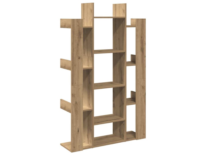  Bibliothèque, étagère de rangement chêne artisanal 86x25,5x140 cm bois d'ingénierie  - Conforama E