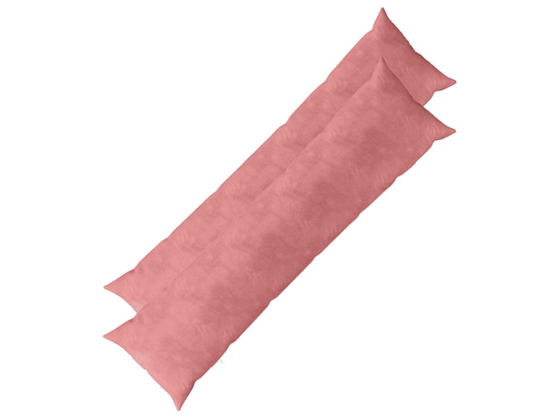  Lot de 2 coussins avec oreiller, coussins décoratifs heerlen rose velours cf50556  - Conforama A