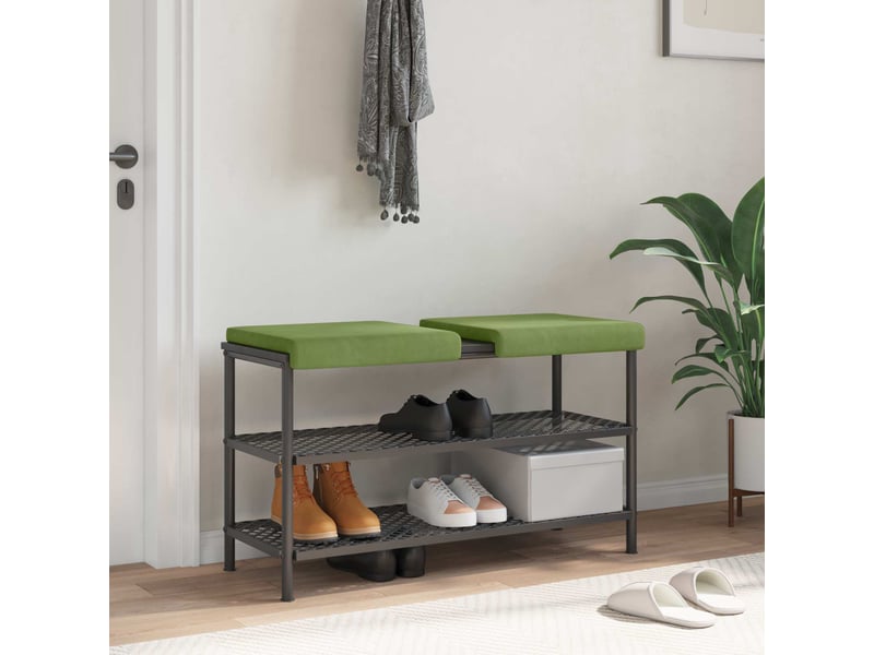Lot de 2 coussins de banc, coussins d'assise, coussins pour chaisecanapé velours vert clair profondeur 35 cm cf52552 - Conforama B