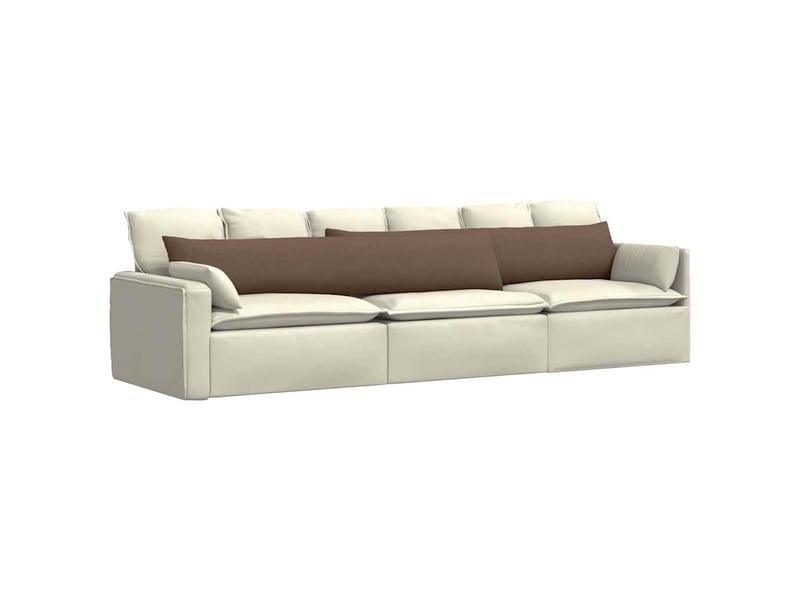  Lot de 2 coussins de canapé, coussins décoratifs tissu marron 200 x 40 cm cf58899  - Conforama C